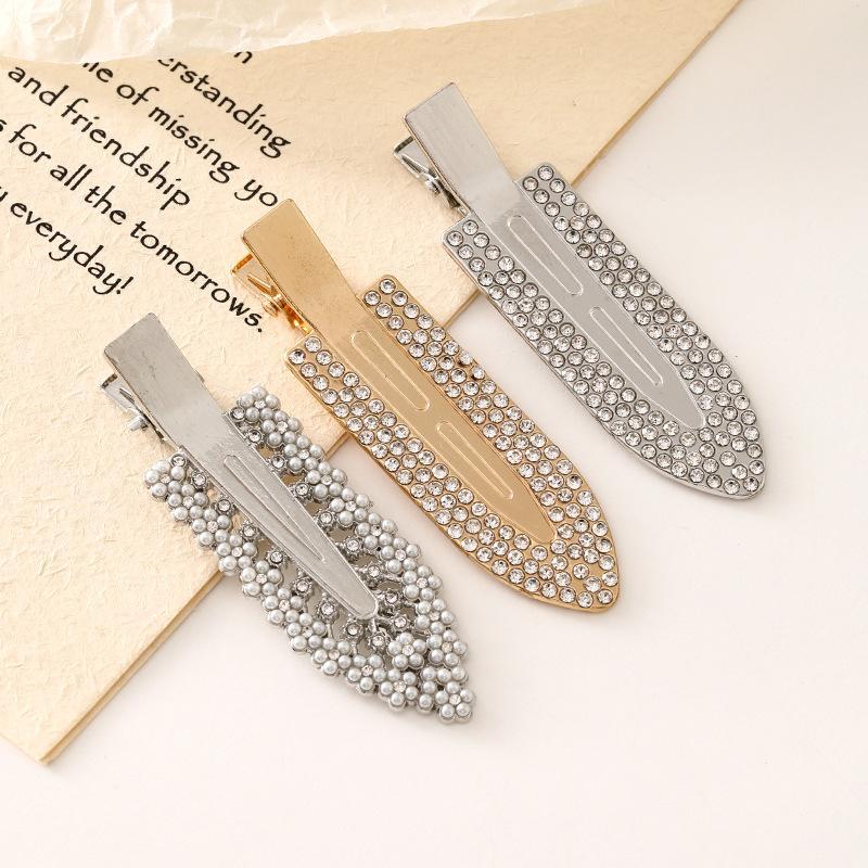 New Korean Version Of Rhinestone Alloy Seamless Hairpin Chain Ring Side Clip DIY Handmade  Finished Hairpin display picture 17