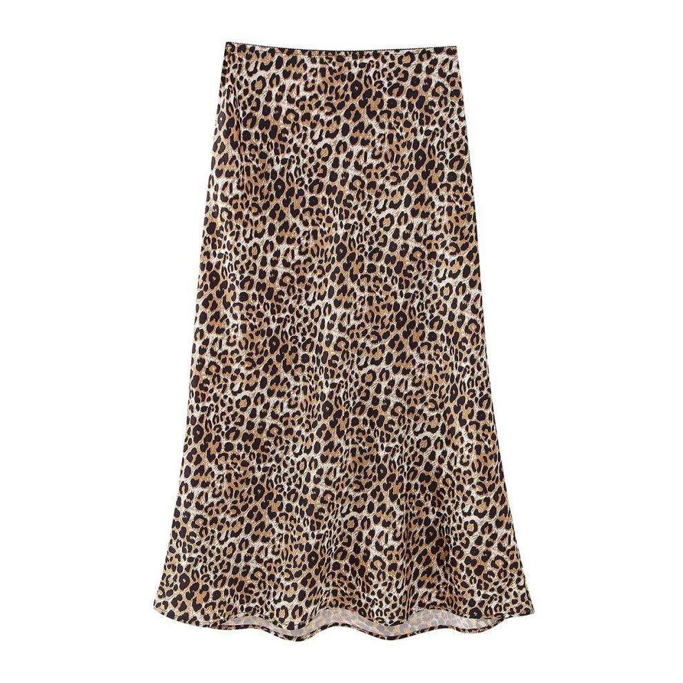 Spring New Women's Clothing  Style Fashion Animal Print Silk Satin Texture Skirt 73855 display picture 3