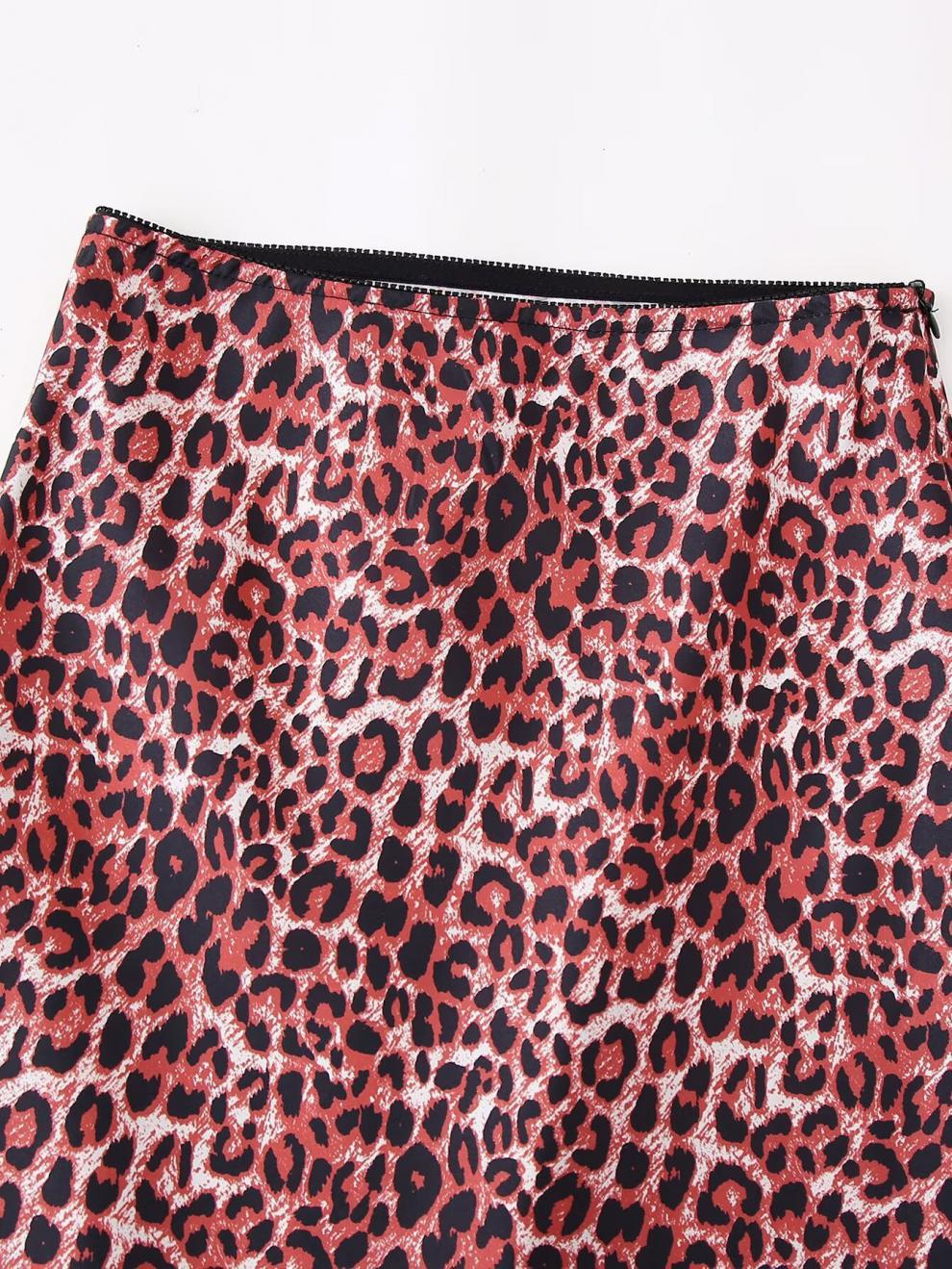 Spring New Women's Clothing  Style Fashion Animal Print Silk Satin Texture Skirt 73855 display picture 10