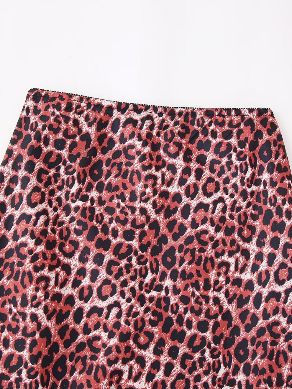 Spring New Women's Clothing  Style Fashion Animal Print Silk Satin Texture Skirt 73855 display picture 17