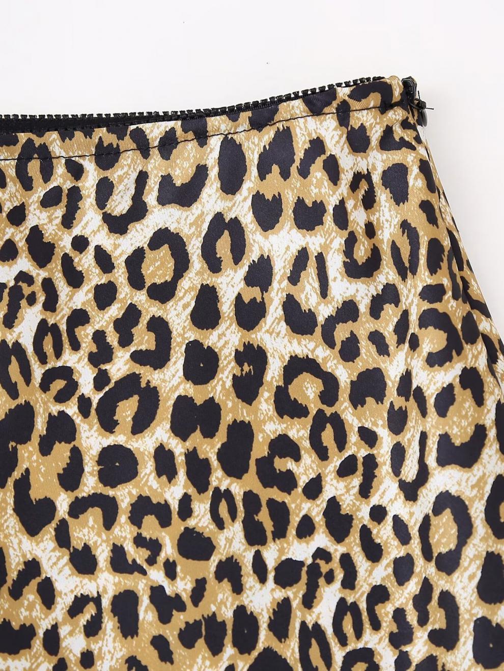 Spring New Women's Clothing  Style Fashion Animal Print Silk Satin Texture Skirt 73855 display picture 26