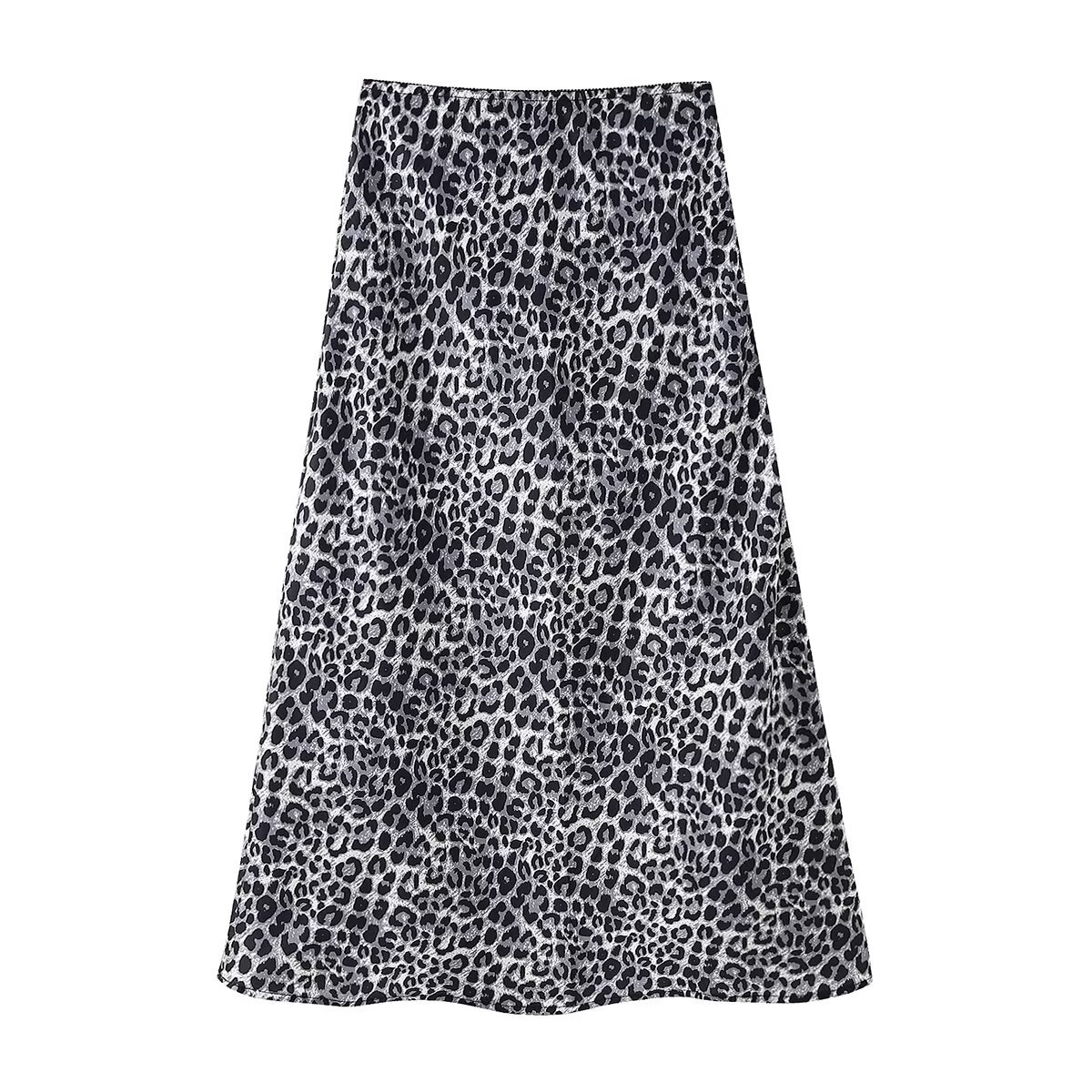 Wholesale  Summer New Women's Animal Print Silk Satin Texture Skirt Women display picture 2