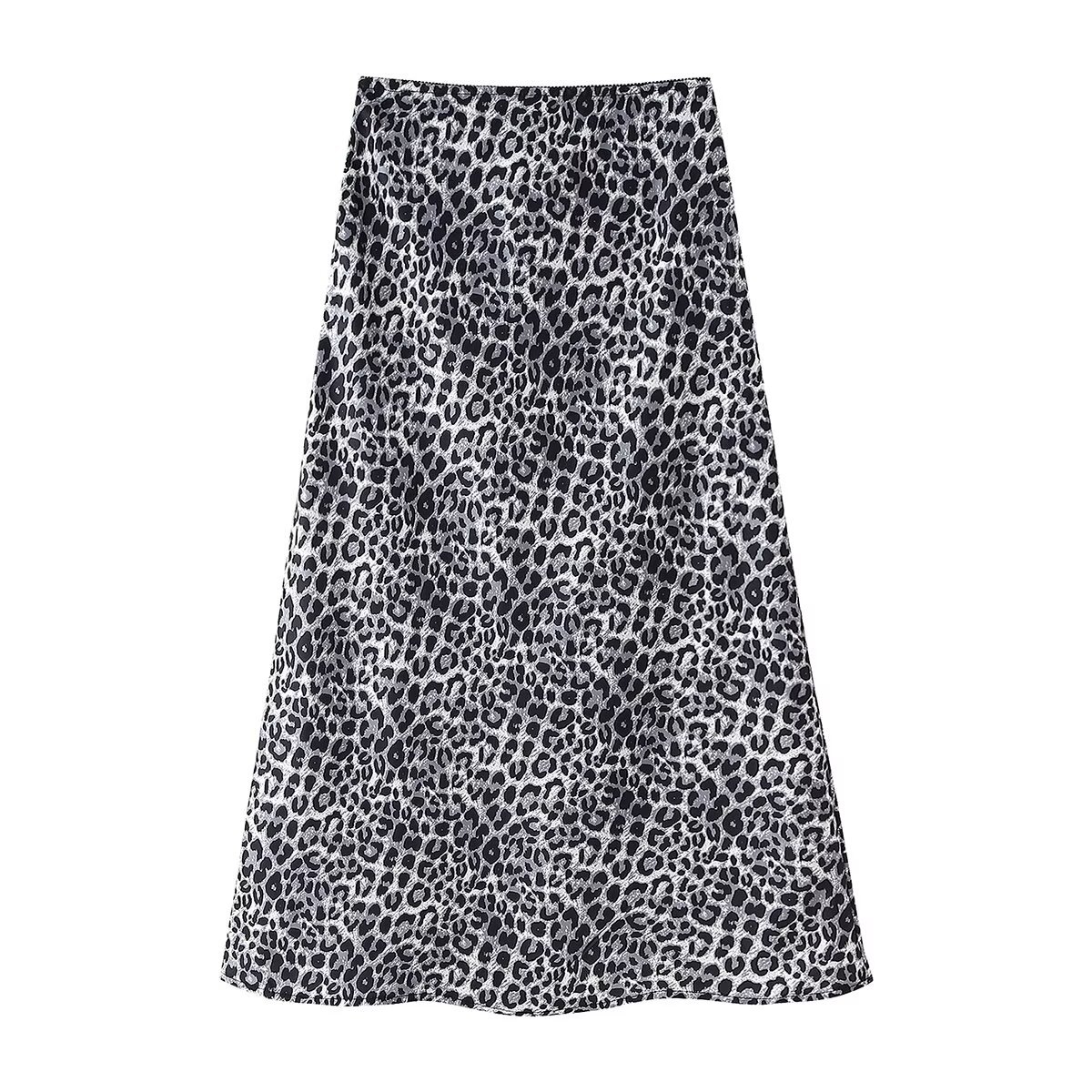 Wholesale  Summer New Women's Animal Print Silk Satin Texture Skirt Women display picture 3