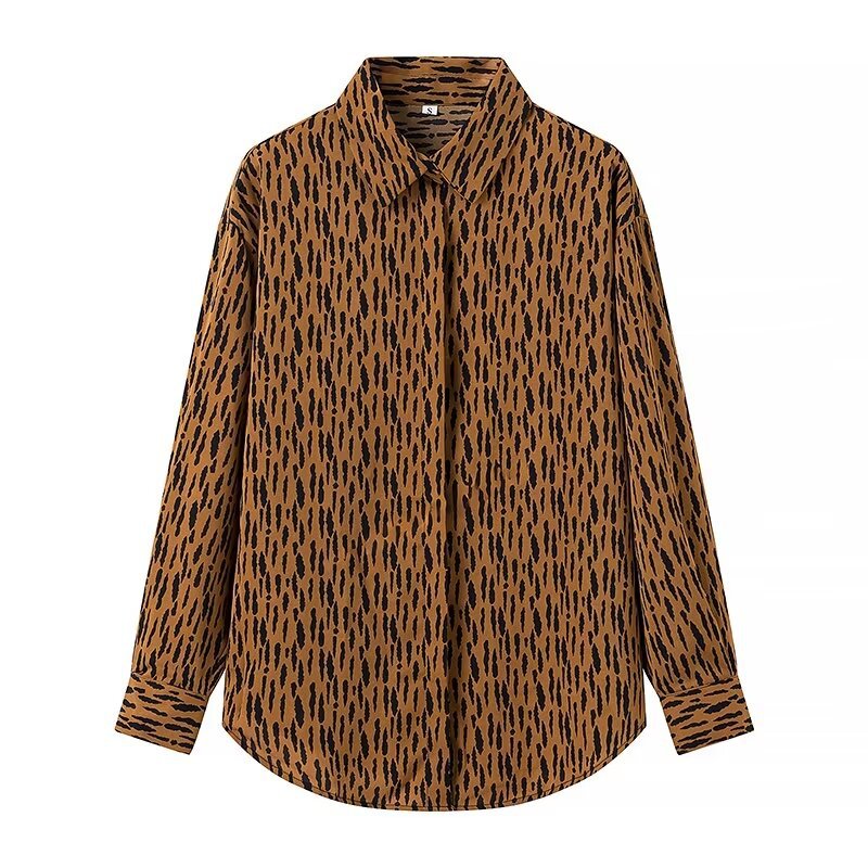 MYDY  Wholesale Women's Clothing  New Fashion  Casual Animal Print Long Sleeve Shirt A11067 display picture 2