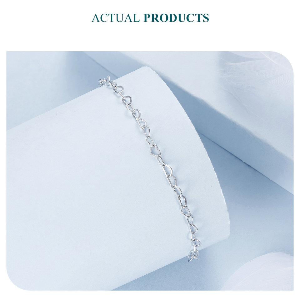 Wholesale Jewelry IG Style Simple Style Geometric Sterling Silver Anklet display picture 2