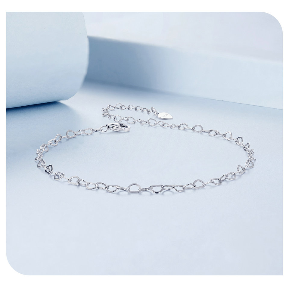 Wholesale Jewelry IG Style Simple Style Geometric Sterling Silver Anklet display picture 4