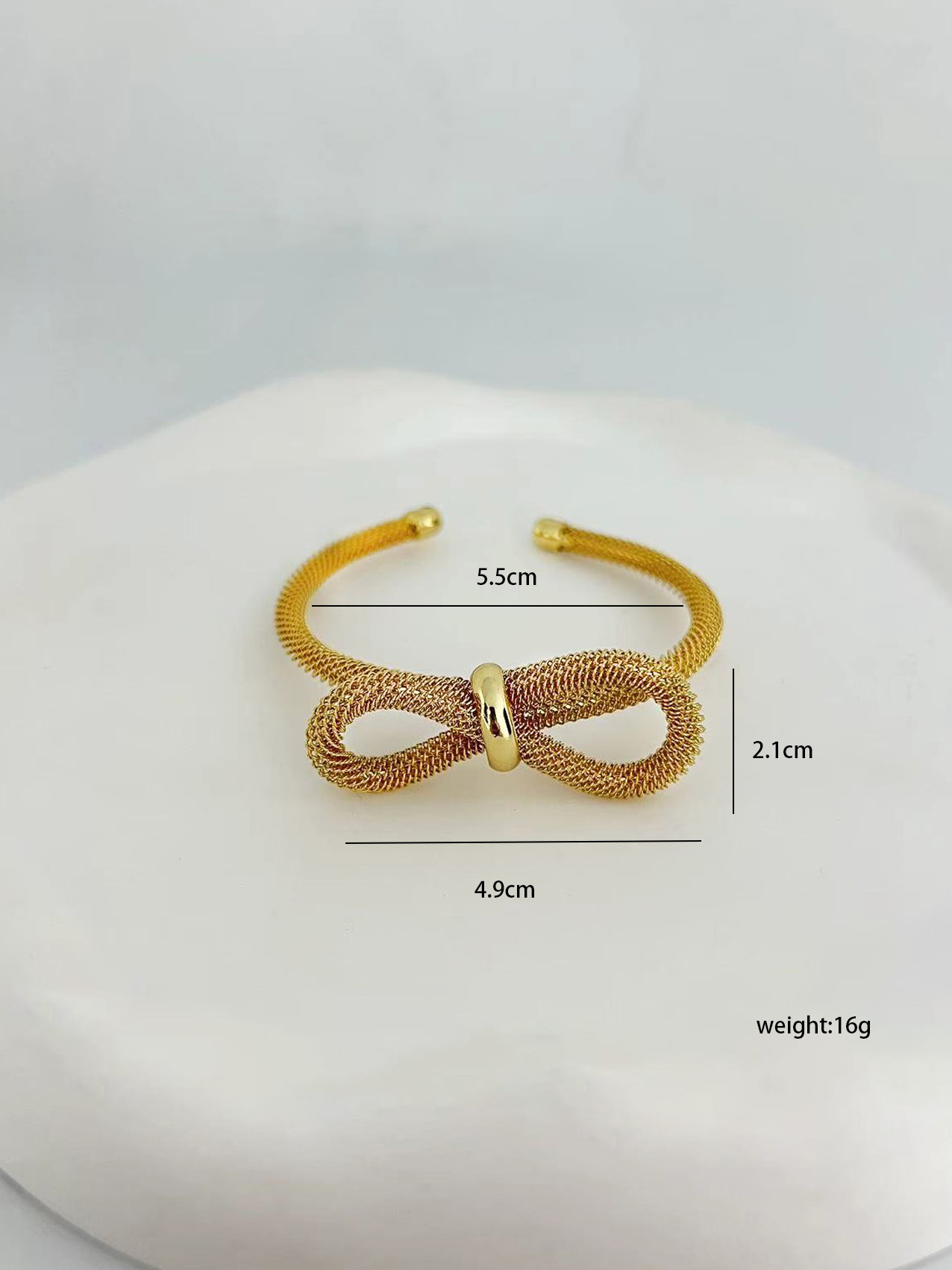 Sweet Simple Style Bow Knot Brass 18K Gold Plated Brass Bracelets In Bulk display picture 2