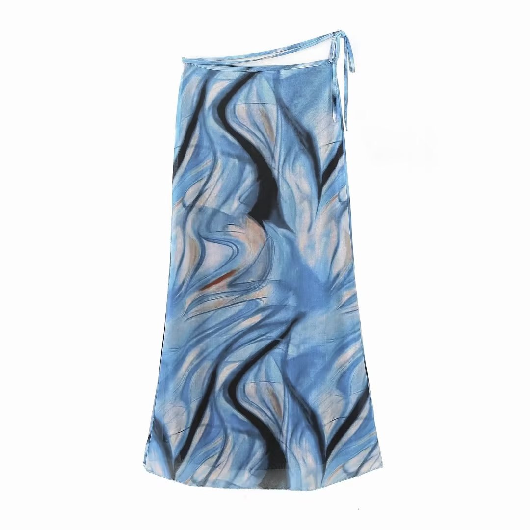 Daily Women's British Style Abstract Polyester Printing Skirt Sets Skirt Sets display picture 12