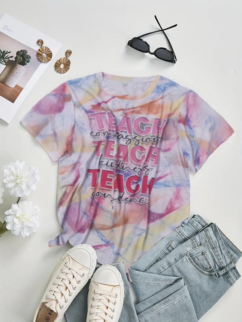 Women's T-shirt Short Sleeve T-Shirts Casual Letter display picture 2