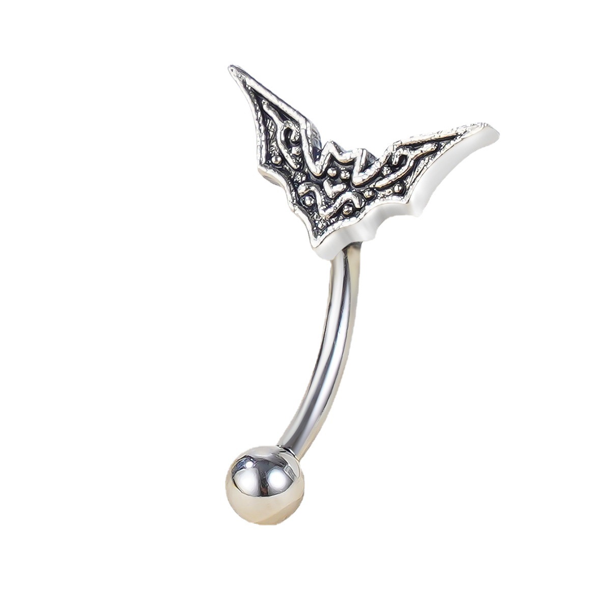 1 Piece Eyebrow Studs Basic Modern Style Classic Style Bat 304 Stainless Steel Eyebrow Studs display picture 1