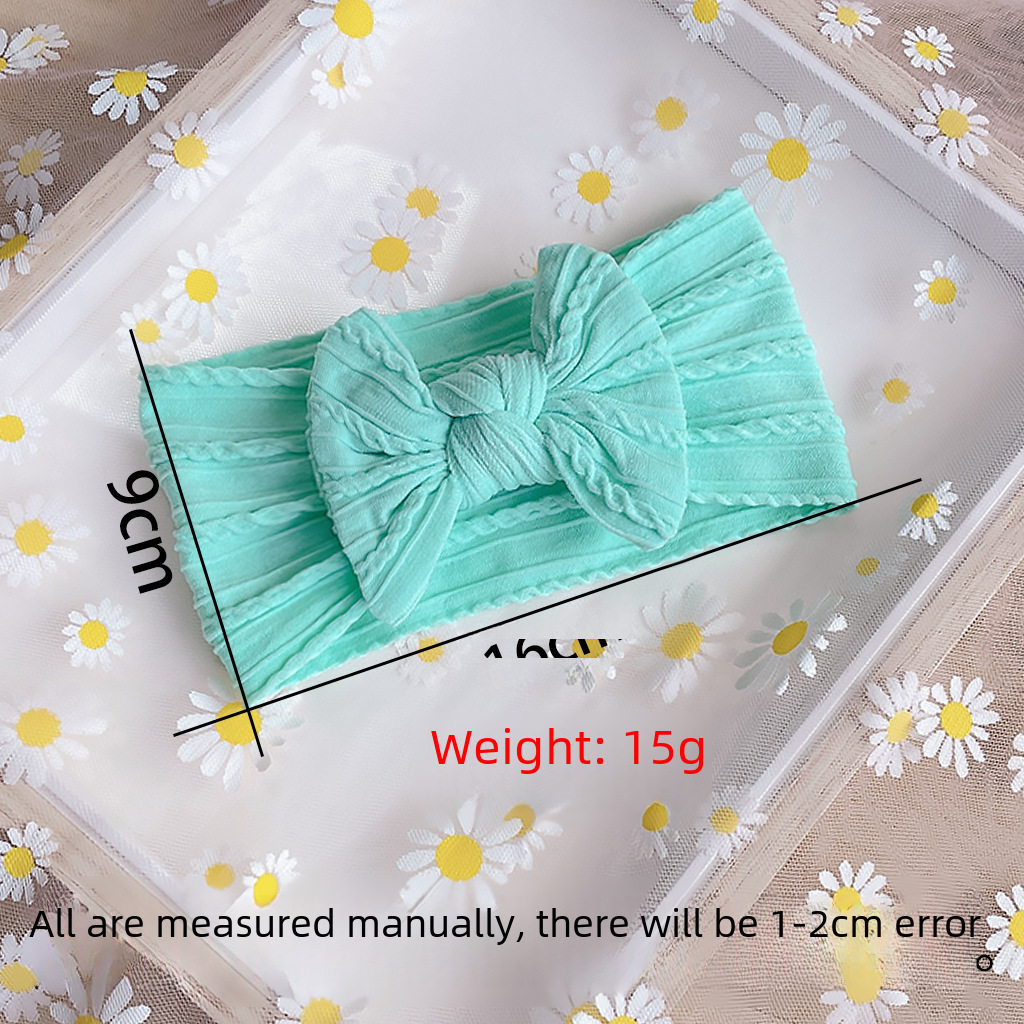 Europe And The United States New Soft Nylon Children's Hair Band 5PCs Set Baby Bow Elastic Headscarf Baby Hair Band display picture 4