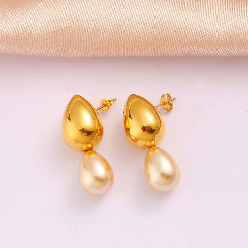 1 Pair Exaggerated Commute Geometric 304 Stainless Steel 316 Stainless Steel  18K Gold Plated Drop Earrings display picture 4