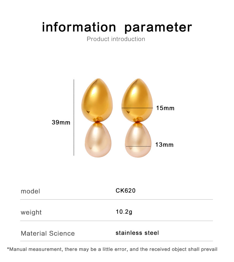 1 Pair Exaggerated Commute Geometric 304 Stainless Steel 316 Stainless Steel  18K Gold Plated Drop Earrings display picture 1