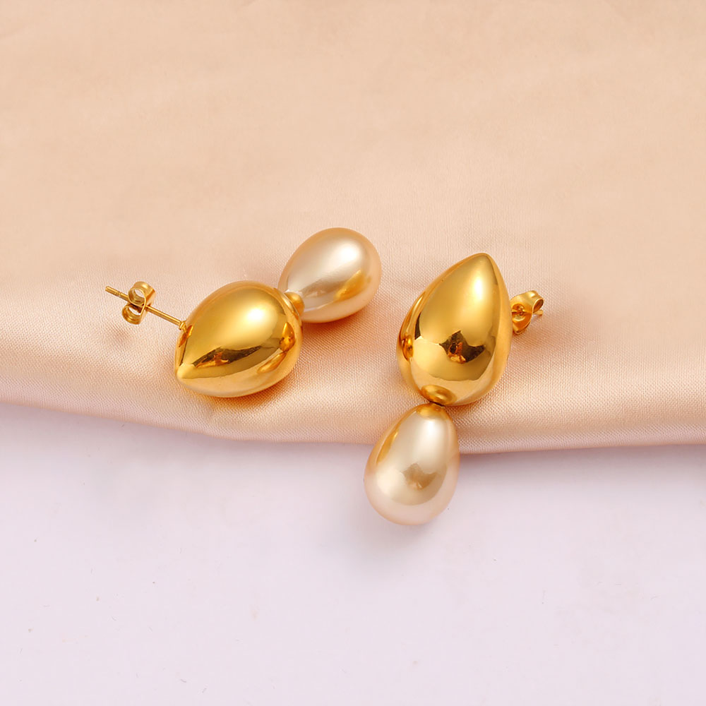 1 Pair Exaggerated Commute Geometric 304 Stainless Steel 316 Stainless Steel  18K Gold Plated Drop Earrings display picture 7