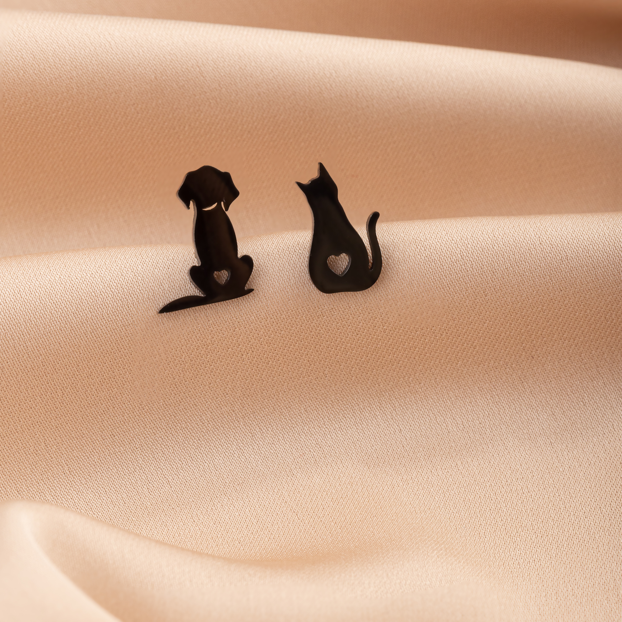 1 Pair Cute Simple Style Dog Polishing 304 Stainless Steel 18K Gold Plated Ear Studs display picture 9