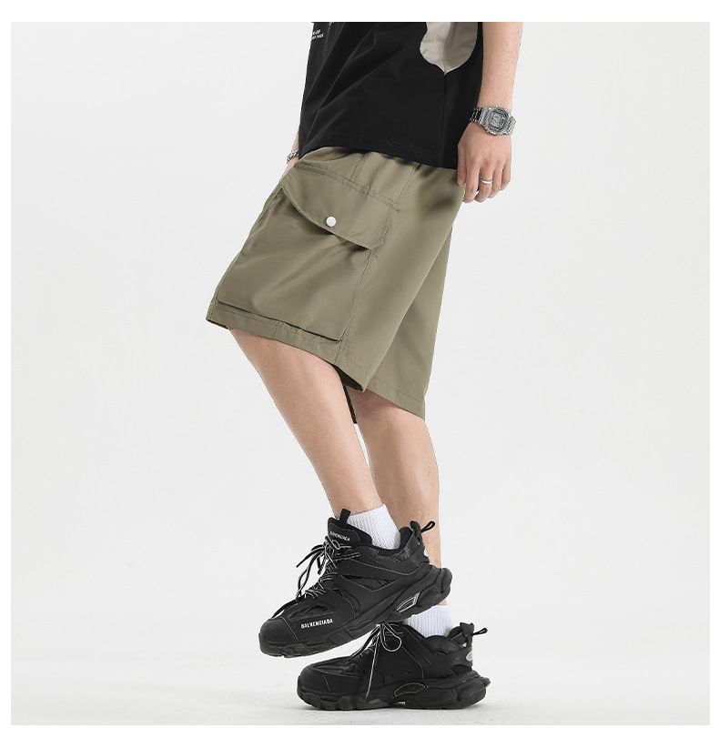 Hong Kong Style Small Oxford Multi-bag Five-point Pants Boys Summer Loose Casual Pants Teenagers Sports Short Pants display picture 1