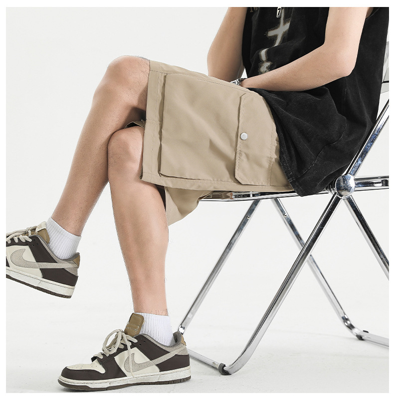 Hong Kong Style Small Oxford Multi-bag Five-point Pants Boys Summer Loose Casual Pants Teenagers Sports Short Pants display picture 7