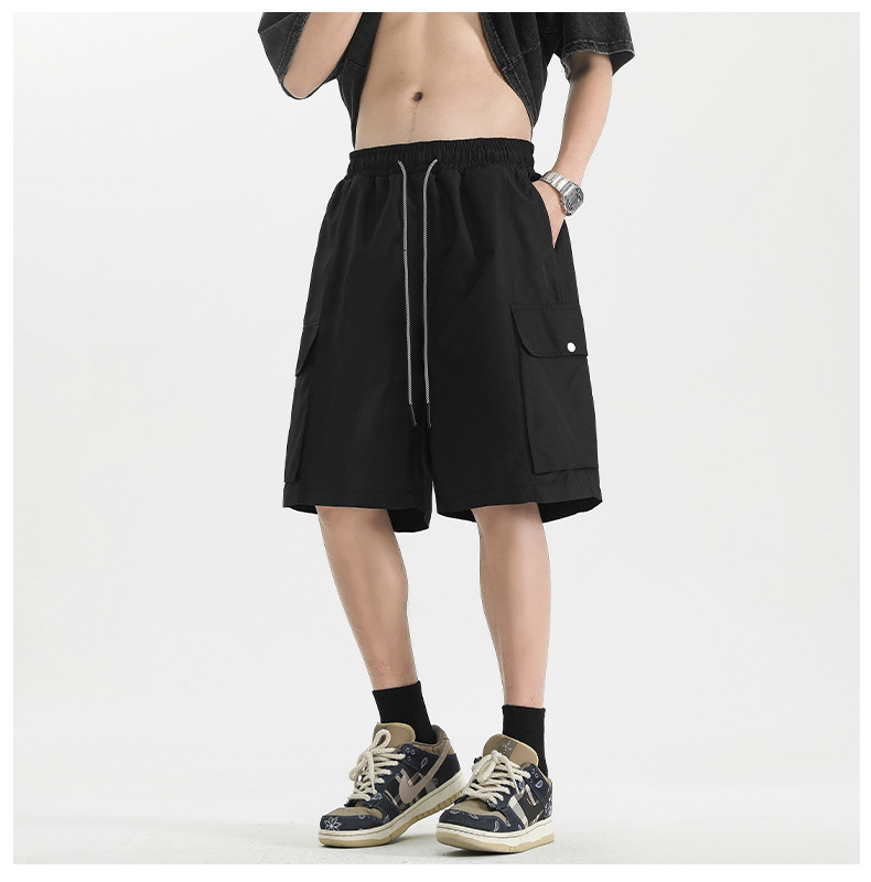 Hong Kong Style Small Oxford Multi-bag Five-point Pants Boys Summer Loose Casual Pants Teenagers Sports Short Pants display picture 8