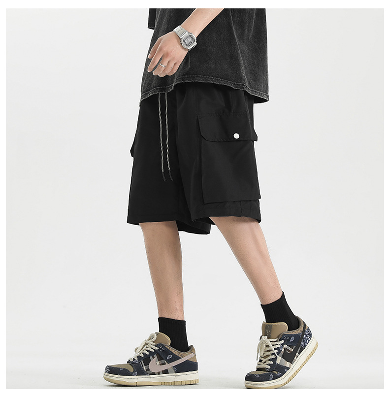 Hong Kong Style Small Oxford Multi-bag Five-point Pants Boys Summer Loose Casual Pants Teenagers Sports Short Pants display picture 9