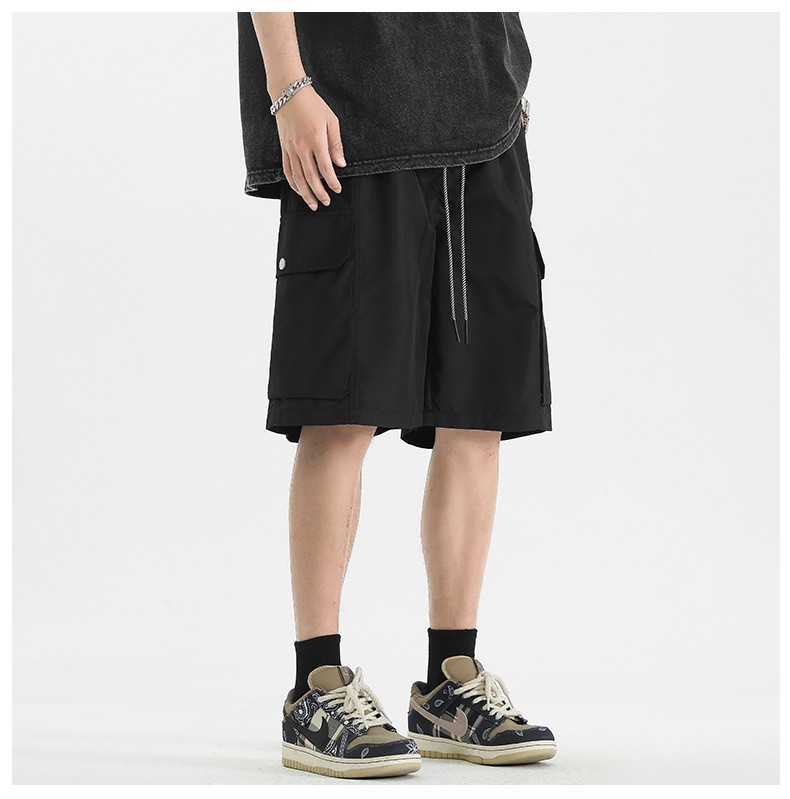 Hong Kong Style Small Oxford Multi-bag Five-point Pants Boys Summer Loose Casual Pants Teenagers Sports Short Pants display picture 10