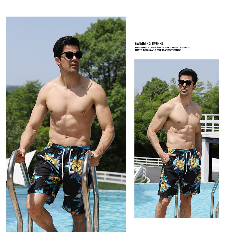 New Summer Beach Pants   Printed Beach Pants Men's Casual Shorts Loose Shorts D2207 display picture 22