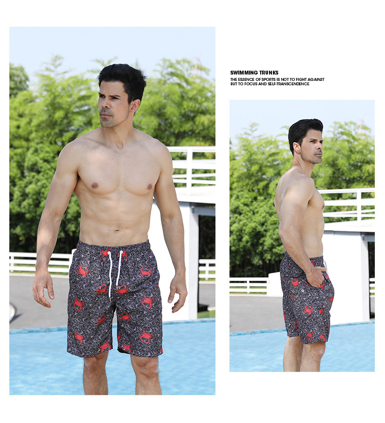 New Summer Beach Pants   Printed Beach Pants Men's Casual Shorts Loose Shorts D2207 display picture 34