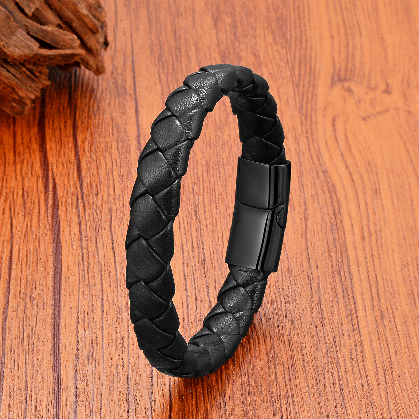 Simple Style Classic Style Geometric 316 Stainless Steel  Leather Rope Men's Bracelets display picture 8