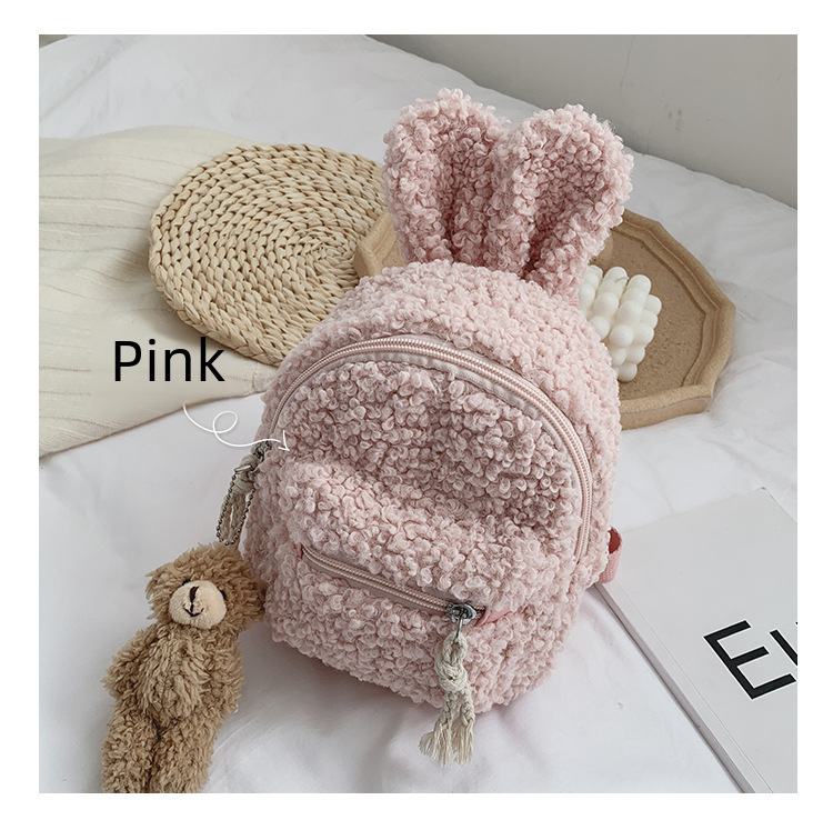 New Lamb Plush Children's Backpack Kindergarten Boys And Girls Student Schoolbag Baby Cartoon Small Backpack display picture 15