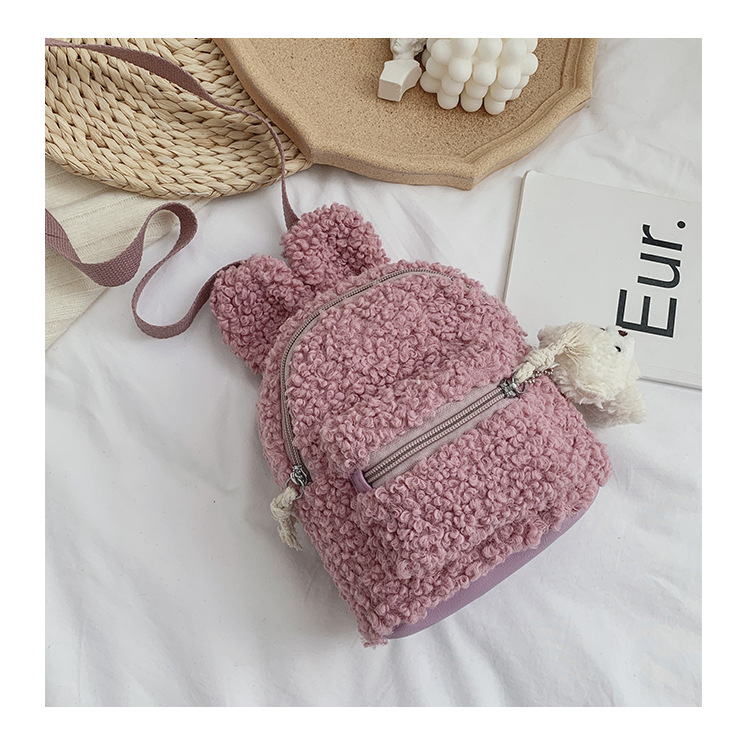 New Lamb Plush Children's Backpack Kindergarten Boys And Girls Student Schoolbag Baby Cartoon Small Backpack display picture 21