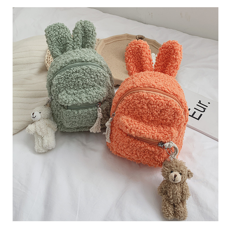 New Lamb Plush Children's Backpack Kindergarten Boys And Girls Student Schoolbag Baby Cartoon Small Backpack display picture 22