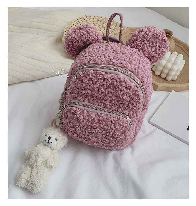 New Lamb Plush Children's Backpack Kindergarten Boys And Girls Student Schoolbag Baby Cartoon Small Backpack display picture 29