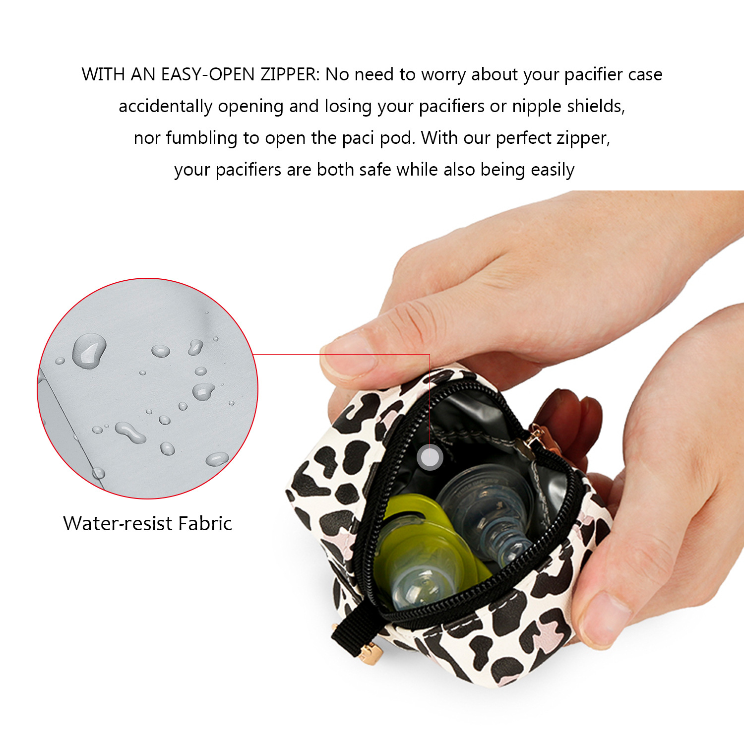 Pu Waterproof Pacifier Bag Can Be Hung With Mummy Bag And Other Pacifier Case Pacifier Box Cpc Test Certificate display picture 5