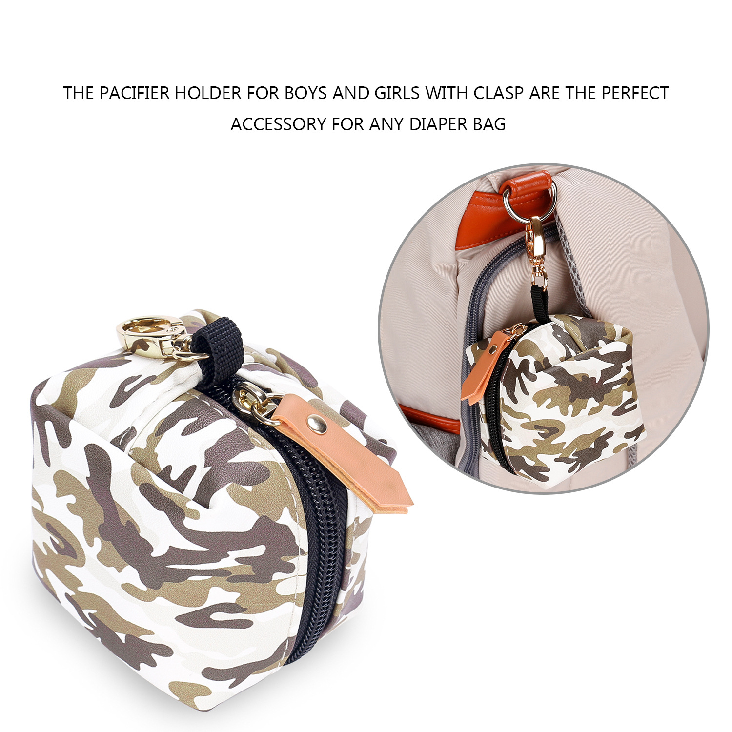 Pu Waterproof Pacifier Bag Can Be Hung With Mummy Bag And Other Pacifier Case Pacifier Box Cpc Test Certificate display picture 23