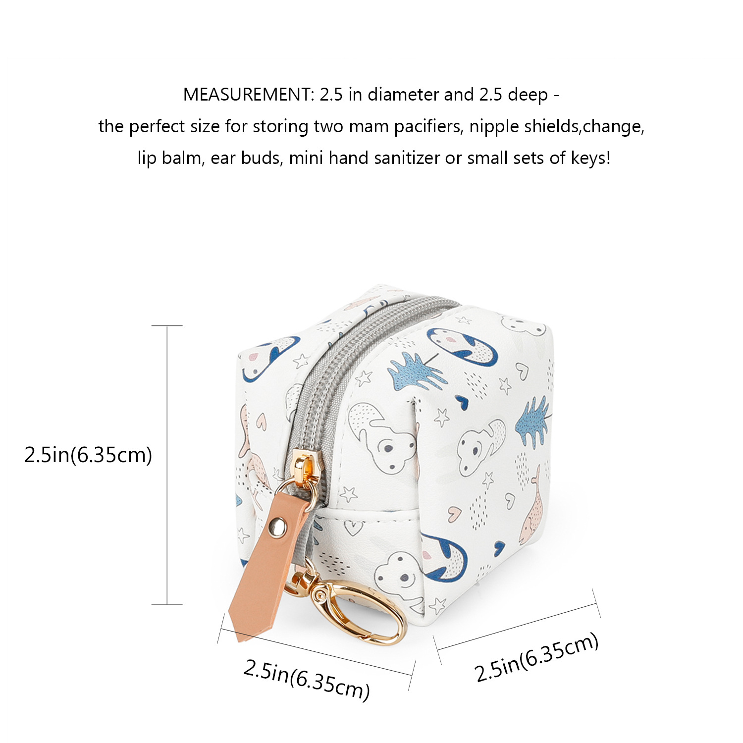 Pu Waterproof Pacifier Bag Can Be Hung With Mummy Bag And Other Pacifier Case Pacifier Box Cpc Test Certificate display picture 29