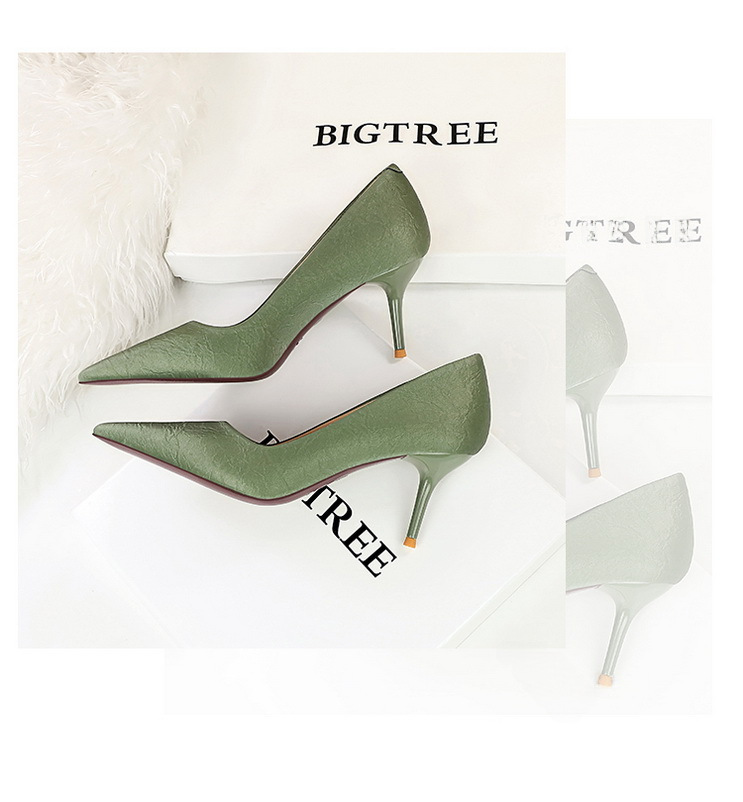 7239-A2  Style Fashionable Simple  High Heels Women's Shoes Stiletto High Heel Low-cut Pointed Spring And Autumn Single-layer Shoes display picture 3