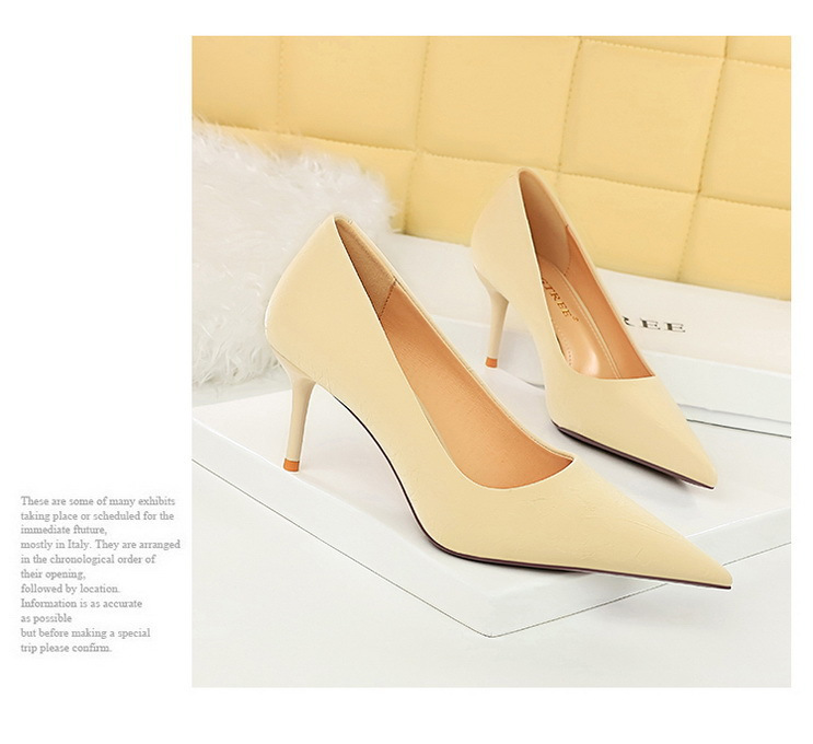 7239-A2  Style Fashionable Simple  High Heels Women's Shoes Stiletto High Heel Low-cut Pointed Spring And Autumn Single-layer Shoes display picture 5