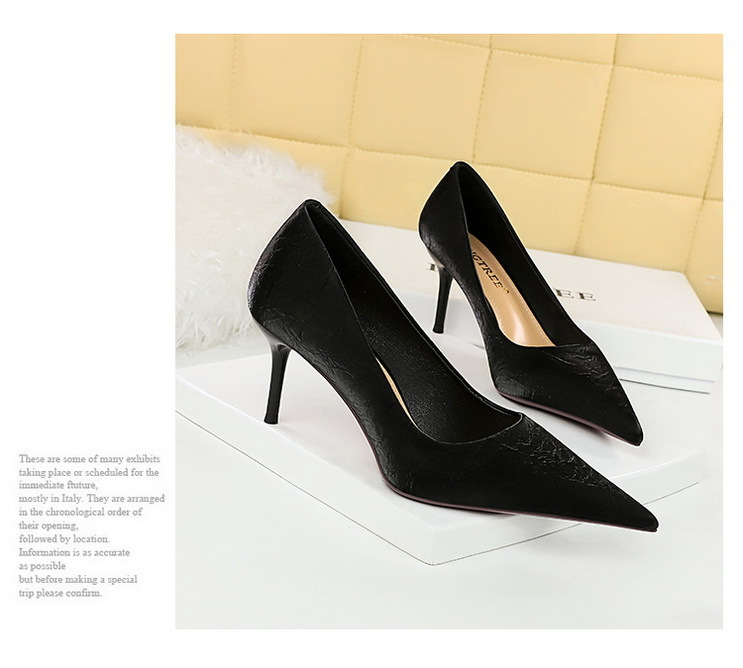 7239-A2  Style Fashionable Simple  High Heels Women's Shoes Stiletto High Heel Low-cut Pointed Spring And Autumn Single-layer Shoes display picture 7