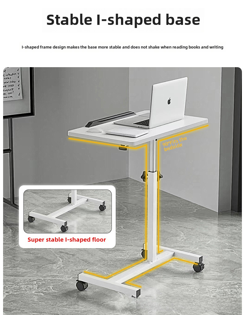 Lifting Table Movable Bed Computer Desk Home Living Room Sofa Side Table Bedroom Learning Folding Table Bedside Table display picture 4