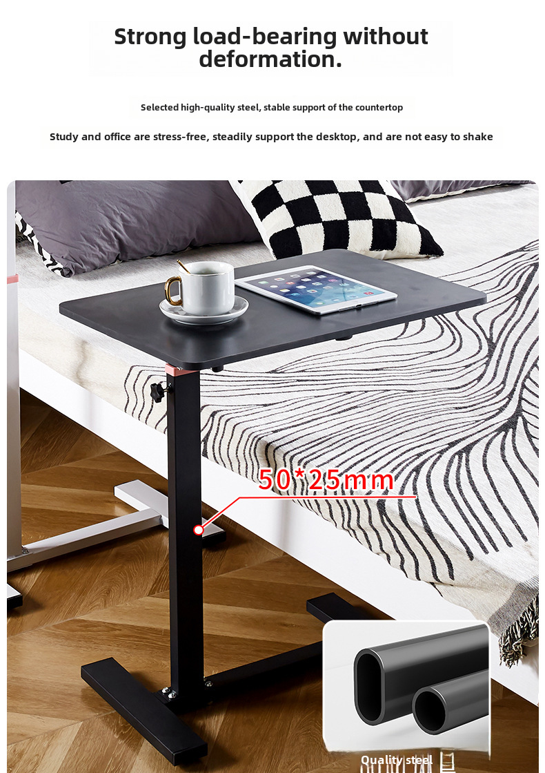 Lifting Table Movable Bed Computer Desk Home Living Room Sofa Side Table Bedroom Learning Folding Table Bedside Table display picture 15