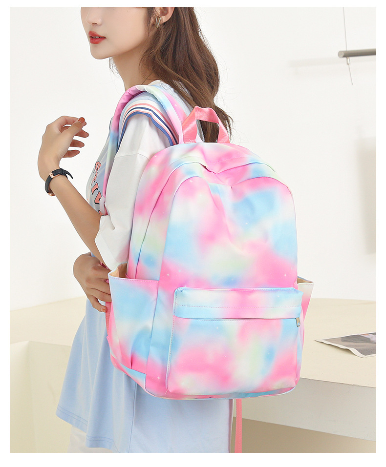 Large Capacity Fashion  Backpack Daily Casual Backpack College Style Three-piece Backpack Wholesale display picture 10