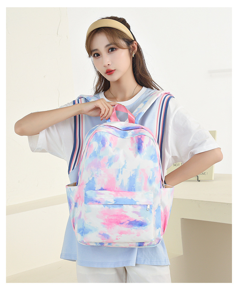 Large Capacity Fashion  Backpack Daily Casual Backpack College Style Three-piece Backpack Wholesale display picture 21