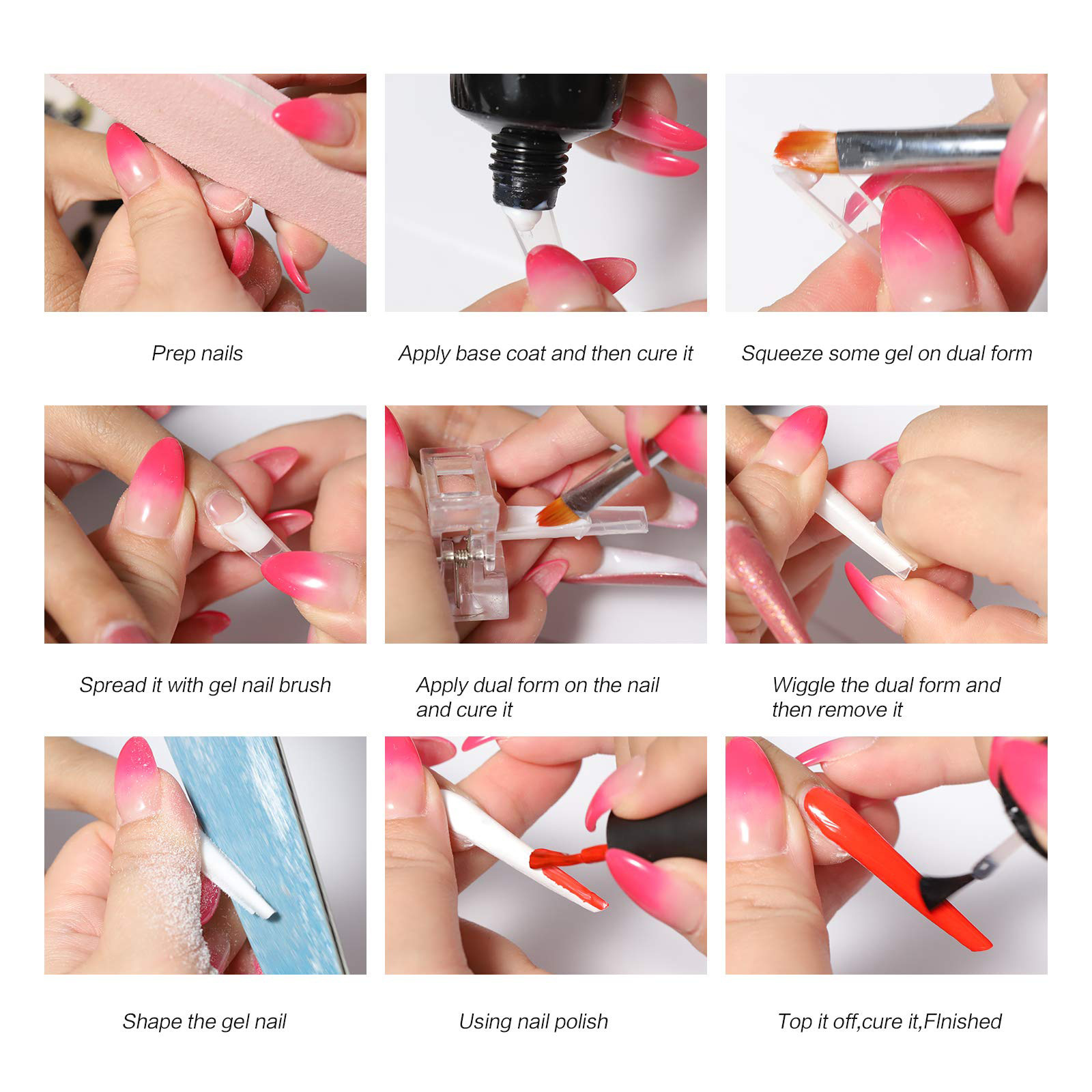 New Nail Nail Mold Mixed With 12 Paper-free Hand Extension Crystal Nail Transparent Nail Film 288pcs display picture 4