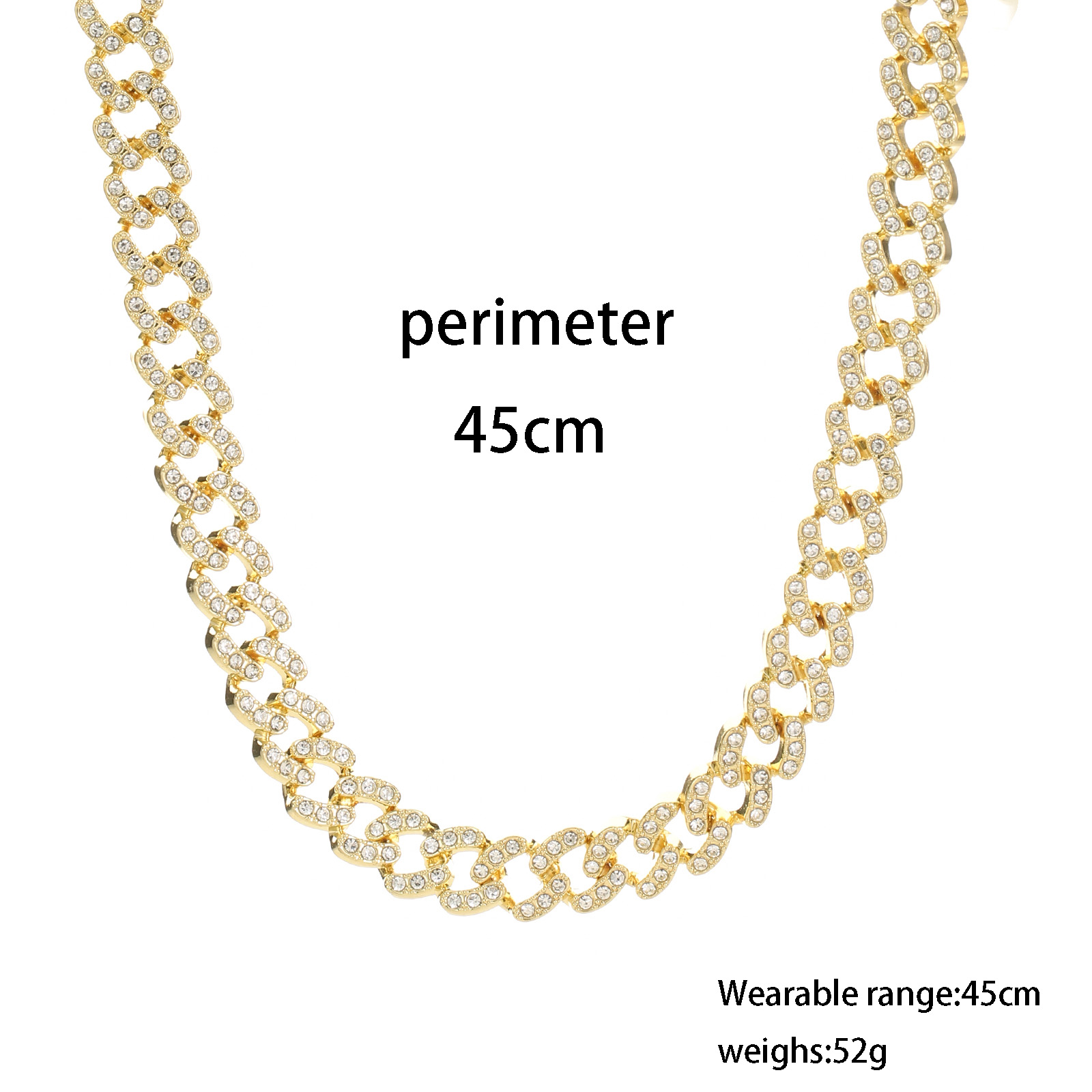 Glam Luxurious Shiny Geometric 18K Gold Plated Artificial Rhinestones Alloy Wholesale Necklace display picture 1