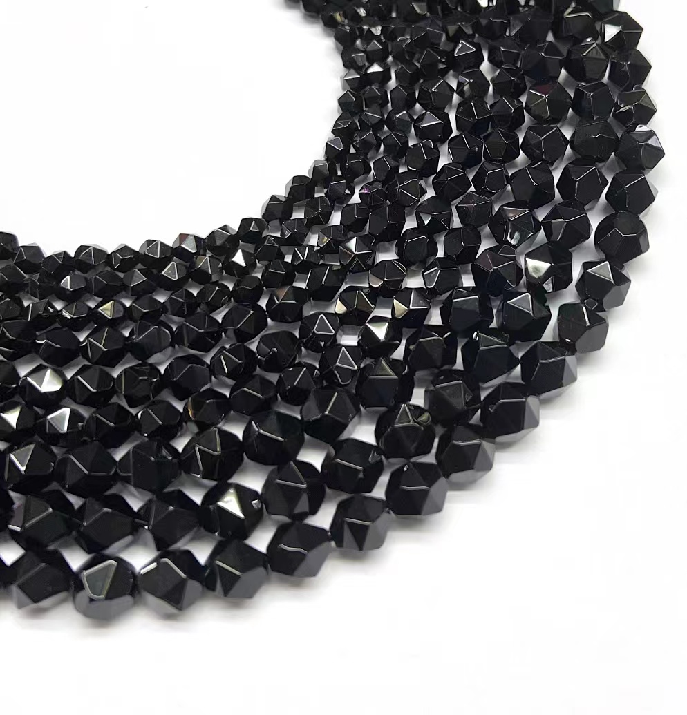 1 Set Diameter 10mm Diameter 6 Mm Diameter 8mm 1-1.5mm Agate Geometric Geometric Pattern Polished Diamond Surface Beads display picture 7