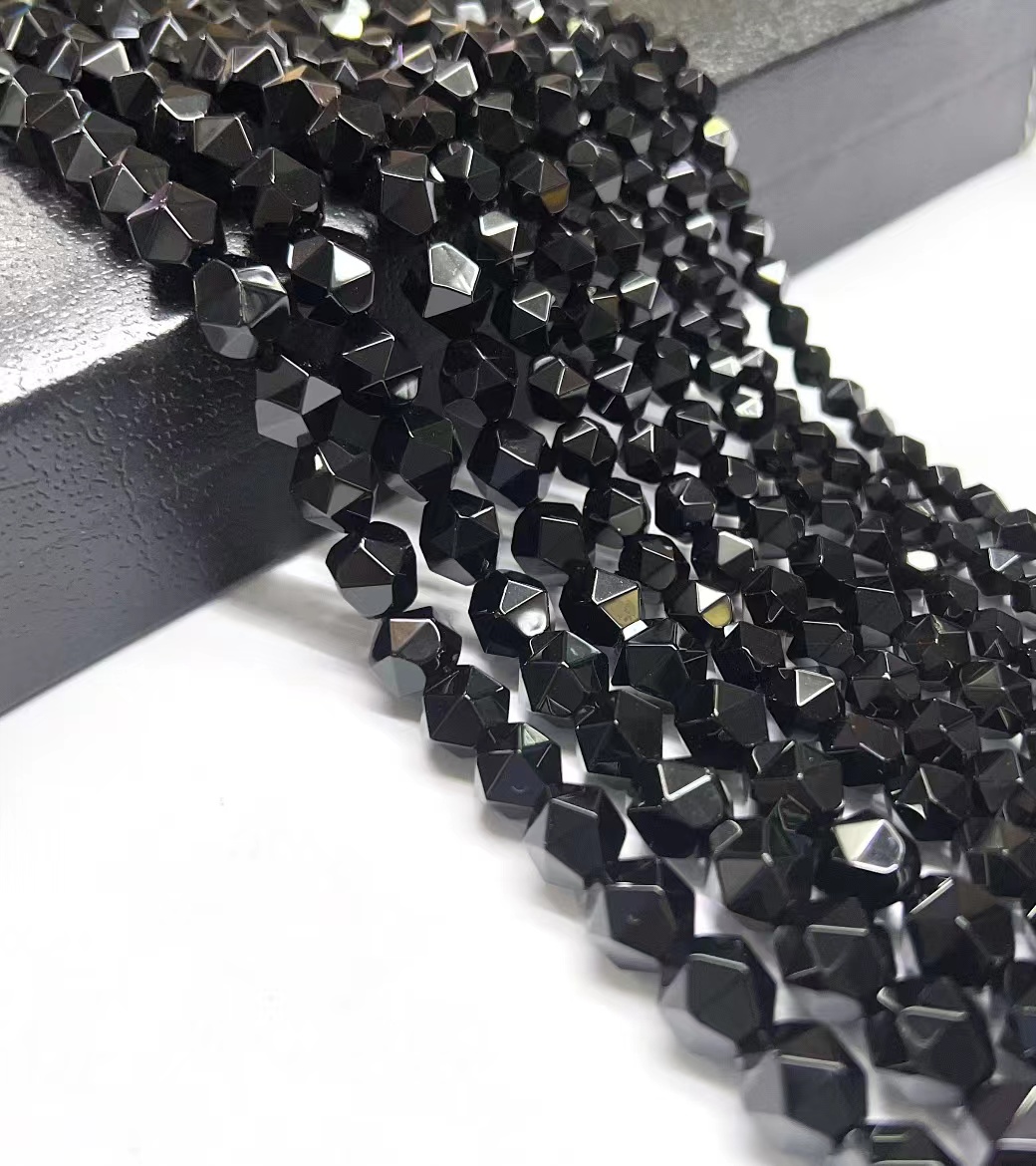 1 Set Diameter 10mm Diameter 6 Mm Diameter 8mm 1-1.5mm Agate Geometric Geometric Pattern Polished Diamond Surface Beads display picture 5