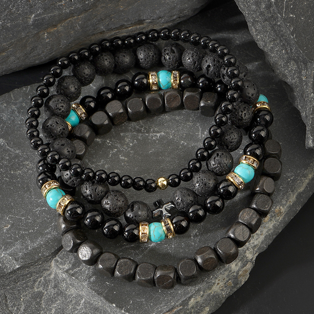 Casual Simple Style Streetwear Geometric Natural Stone Beaded Men's Bracelets display picture 2