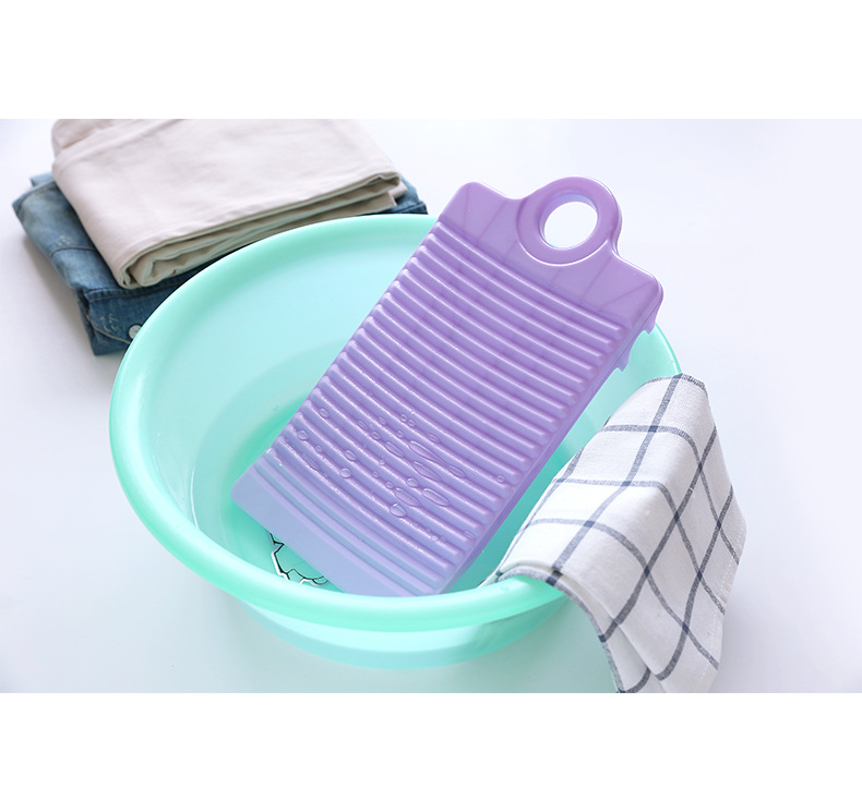 2045 Plastic Non-Slip Mini Small Washing Board Household Washing Clothes Hand Washboard Thickened Hand Washboard display picture 2