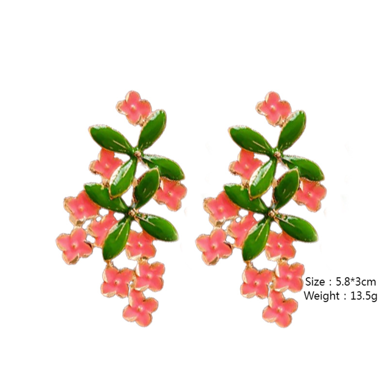 1 Pair Elegant Luxurious Leaf Flower Alloy Ear Studs display picture 1