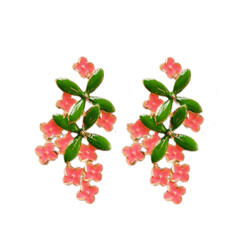 1 Pair Elegant Luxurious Leaf Flower Alloy Ear Studs display picture 7