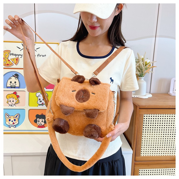 New Cartoon Cute Niche Mao Mao Bag Doll Doll Plush Bag Student Commuter Crossbody Small Shoulders display picture 1